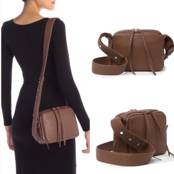 AllSaints Vincent Leather Double Zip Crossbody Bag